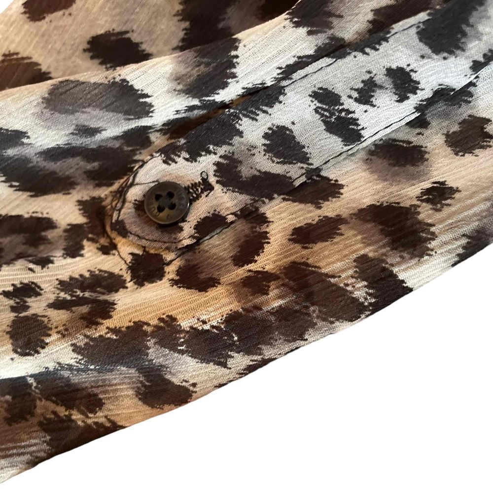 Guess Long Sleeve Leopard Print Button-Down Blous… - image 8